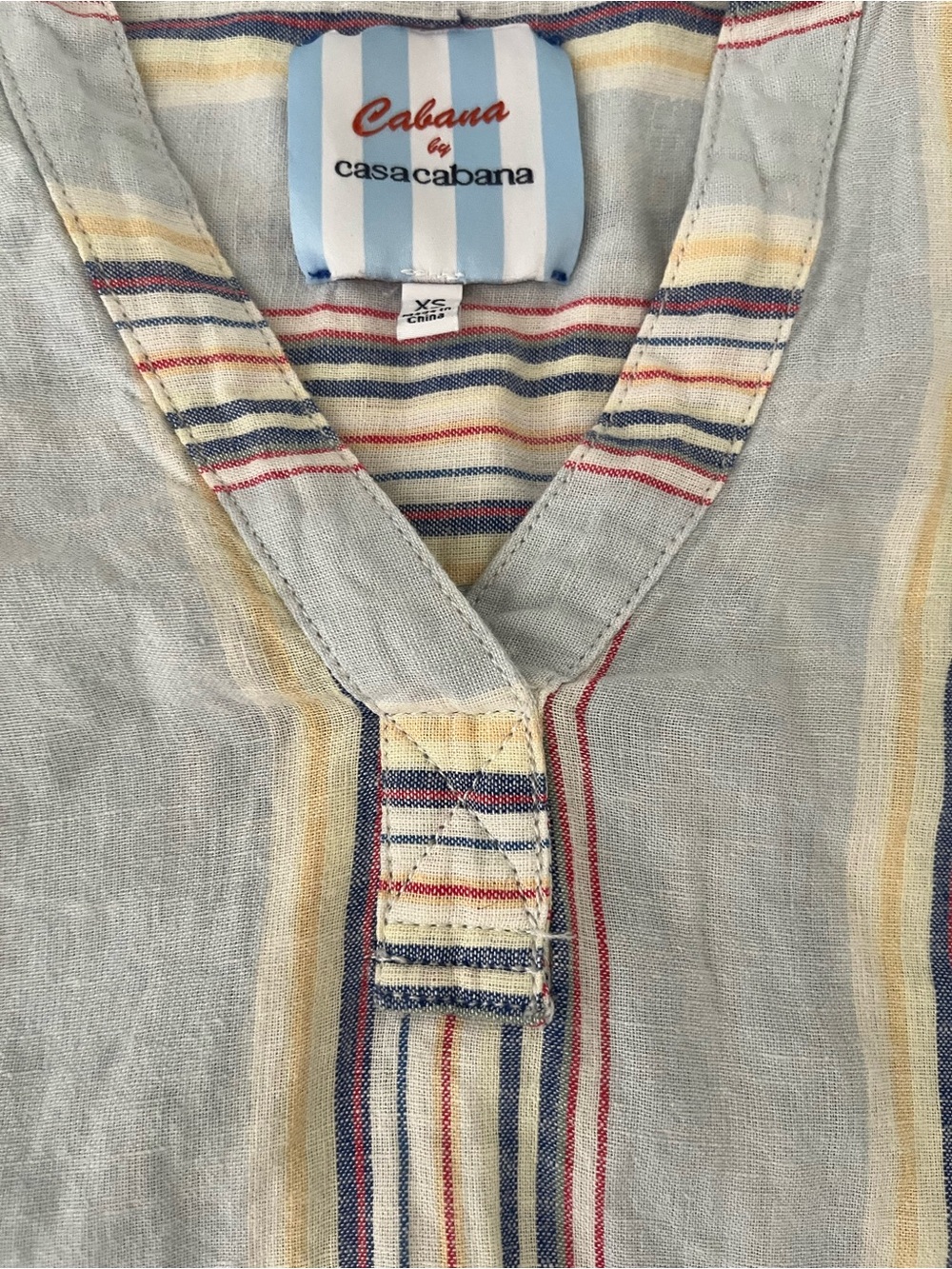Cabana by casa cabana Women's Multicolor Stripe Beach Cover-Up Tunic - XS - Picture 5 of 7